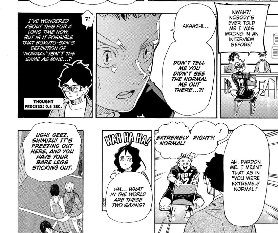 cherrishoyo's tweet photo. bokuto striving to be "normal" and hoping akaashi saw him as normal while akaashi thought he was a star ever since he first saw him and was happy to be a protagonist by his side.. bokuto could never be /normal/ to akaashi hes too special https://t.co/9toK3KwtSK