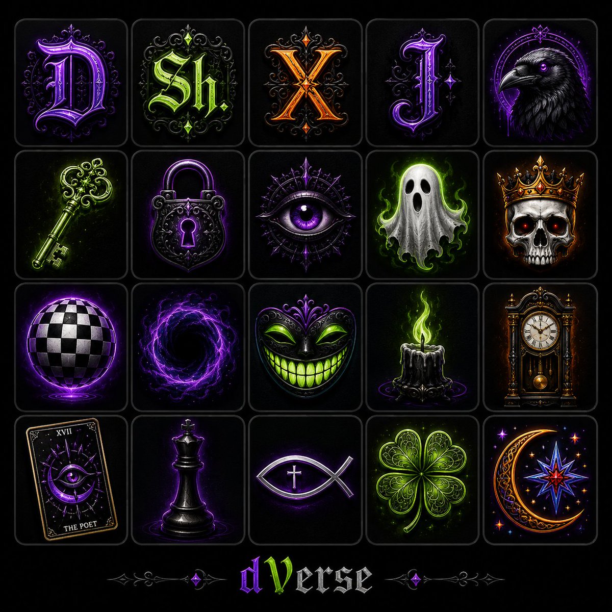 dethrickshade's tweet photo. It's apparently national emoji day, heh. I made some dverse flavored emojis - I think they'd make good app icons, too. https://t.co/ozi2mevOP4