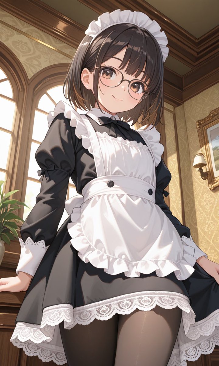 おはようございます♪ 「朝ですよ、起きてください❤️」 #メイドさん