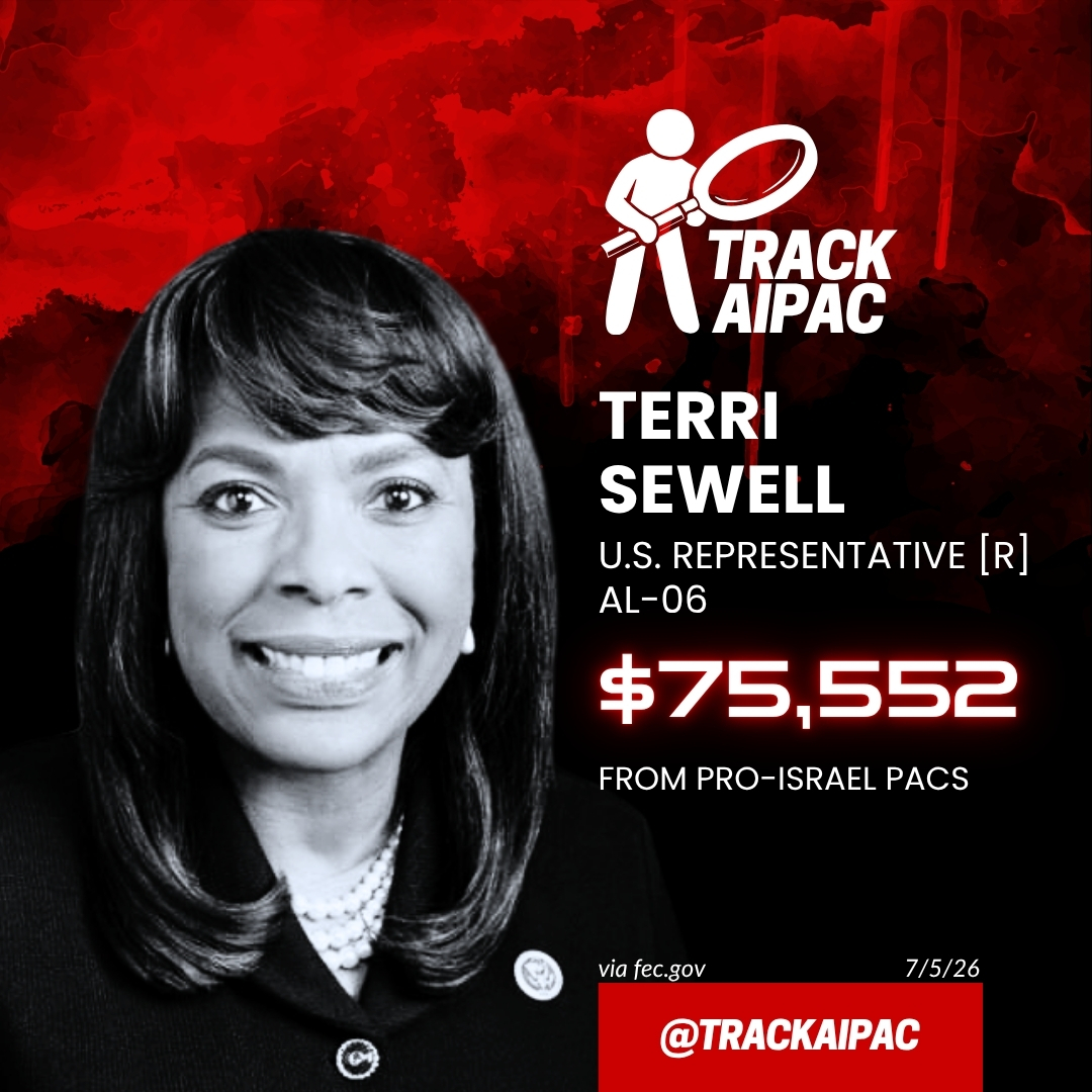TrackAIPAC's tweet photo. @RepTerriSewell @MilesCollege @NCNWHQ Terri Sewell supports Israeli apartheid and genocide. https://t.co/6zB1K1QHbE