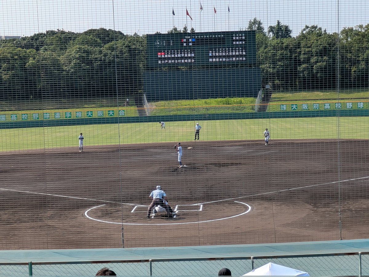 55tik428's tweet photo. 本日は万博球場で大阪大会を観戦 https://t.co/7IhGM2PKmE