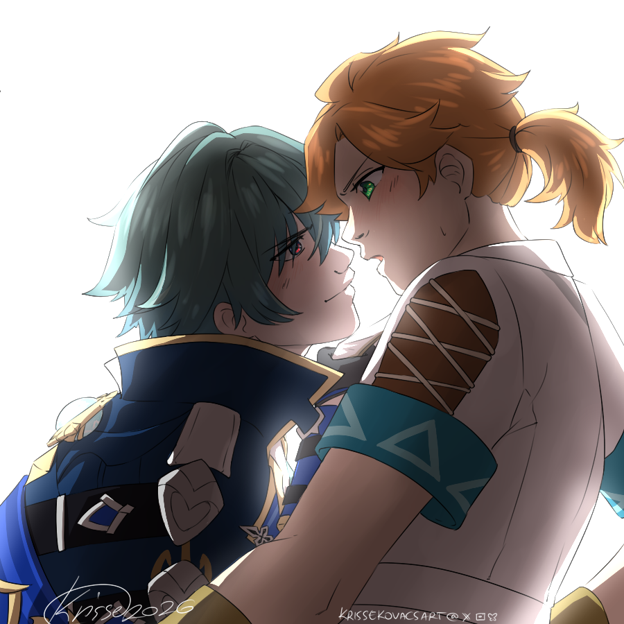 krissekovacsART's tweet photo. Close up

#TheoHen #テオロエ #ロエテオ #GenshinImpact
#GenshinTheodore https://t.co/w4mm9VveDZ