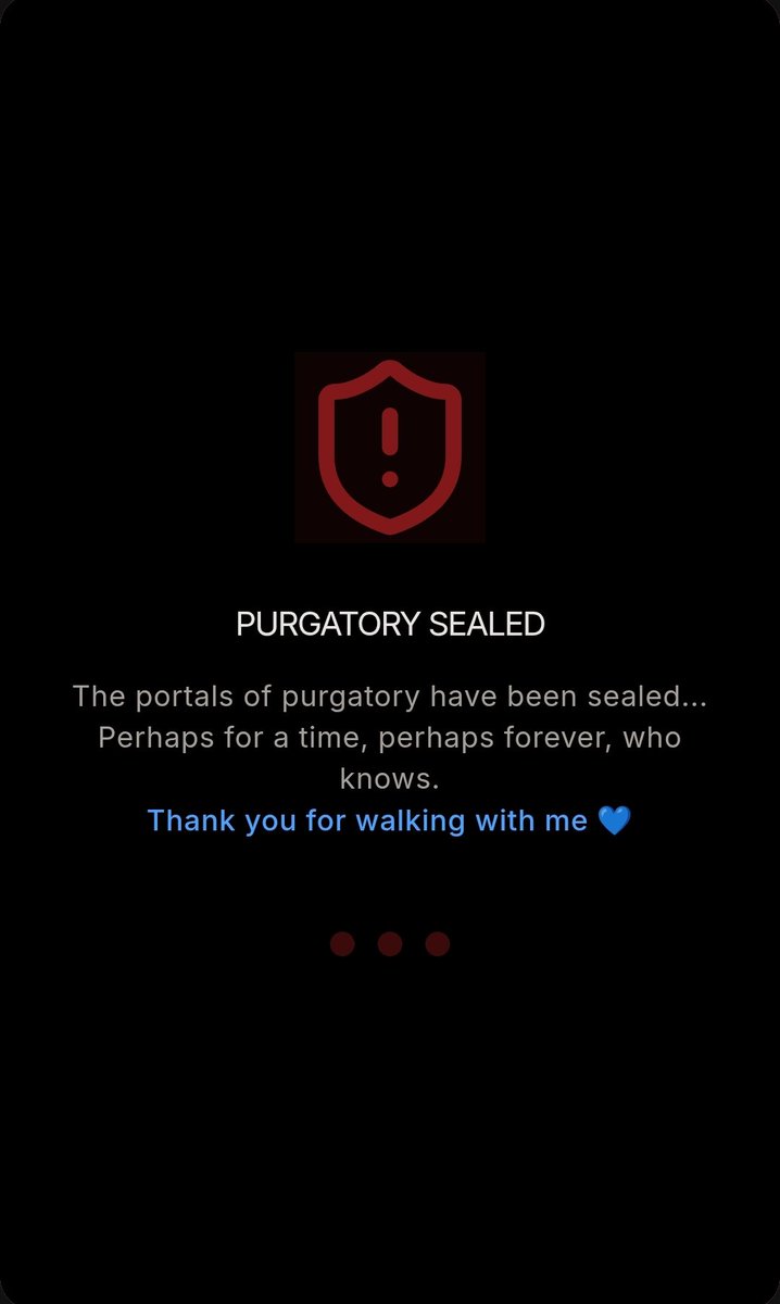 ThePurgatoryApp's tweet photo. Sometimes things don't flow the way we want them to... but everything happens for a reason.

Right now, I need to be present with my family.

Thank you, everyone.

💙 https://t.co/zEH1mNuxrA
