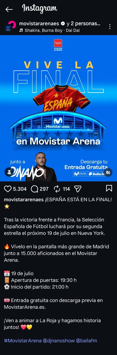 viriquiles's tweet photo. *REGALO* entradas para ver la final del mundial en la pantalla del Movistar Arena este domingo.

Me sobran 6:

-2 pista
-4 gradas (una separada de las otras 3). https://t.co/6sTfkvSVWr