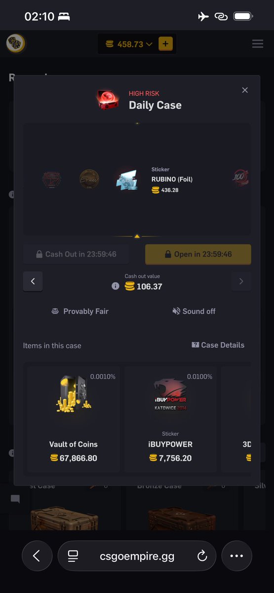 YtZlashy's tweet photo. Got Free $436 today on CSGOEmpire Daily case!
Get a free case with Promo code Zlashy or sign in with the link: https://t.co/kGZm7TrFSC

Who want Free coins? https://t.co/Kk062U8KjO