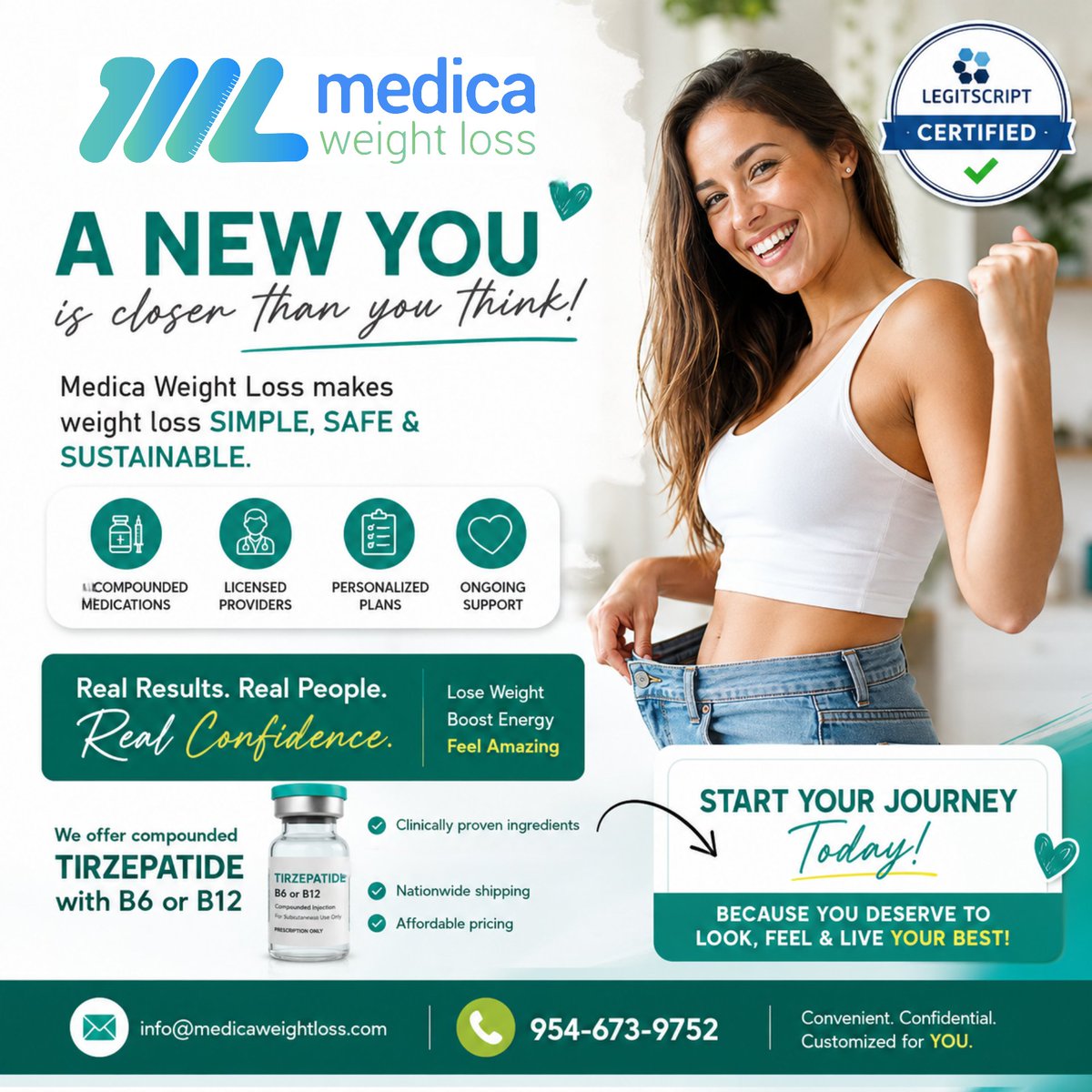 onemedicalwl's tweet photo. Start your journey today
https://t.co/d9bQRCDEiV
Info@medicaweightloss.com
https://t.co/NrKIgs9GrG https://t.co/3lGwg3uZ6F