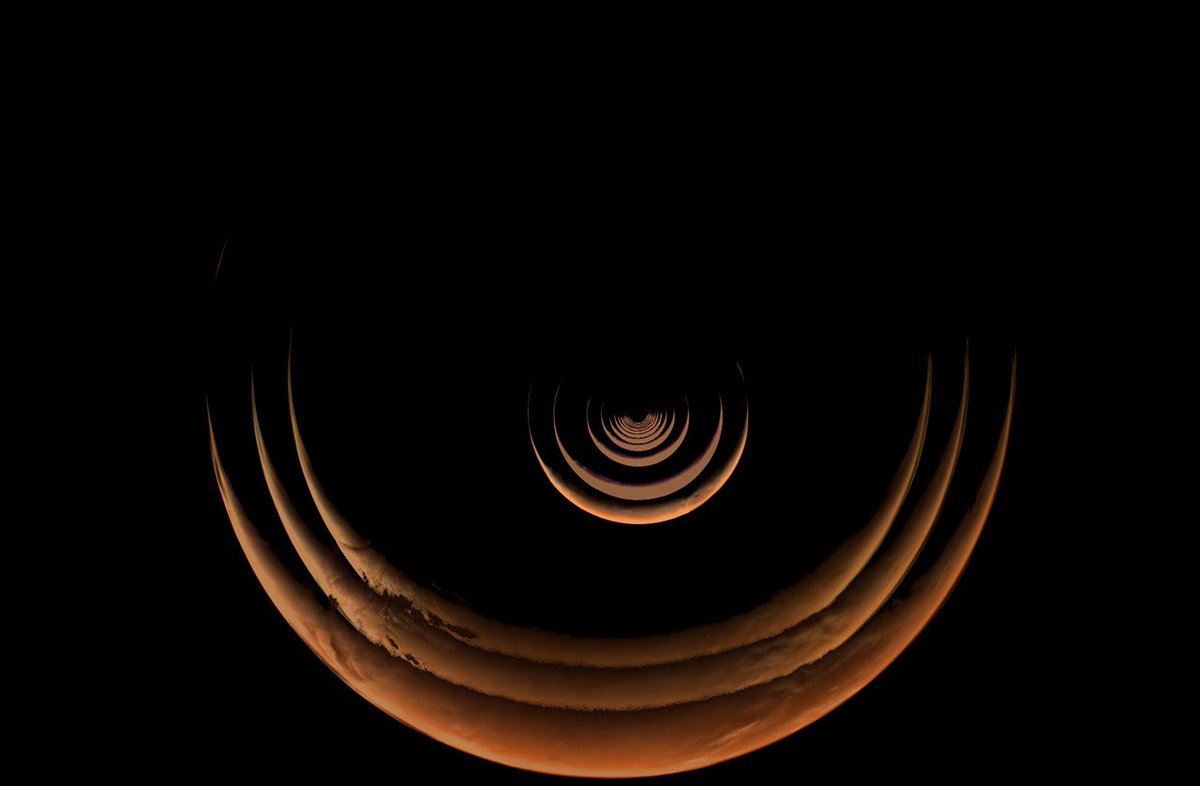 elysiasegal's tweet photo. The Growing Crescent of Mars as NASA’s Psyche Mission Approaches: Description This composite of images taken by NASA’s Psyche mission shows the crescent of Mars grow as the spacecraft approached the planet for a gravity assist from May 2 to May 15, 2026.… https://t.co/vnvvEarQG8 https://t.co/c4narrN4FK