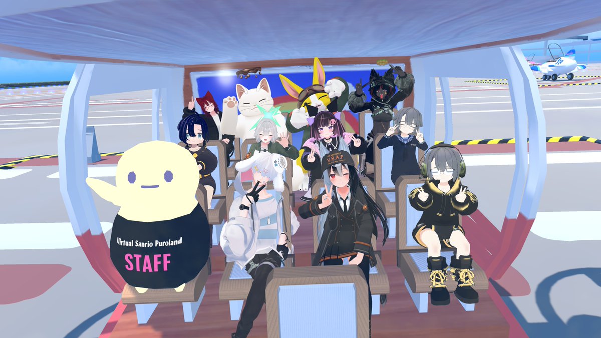 VR_Air_Force's tweet photo. 7/9木曜日は、VRAF飛行機教習所「Virtual Sanrio Puroland」コミュニティコラボ第2週目へお越しいただきまして、誠にありがとうございました！  

#VRChat 
#バーチャルピューロ
#VRAF https://t.co/lCe787fA9x