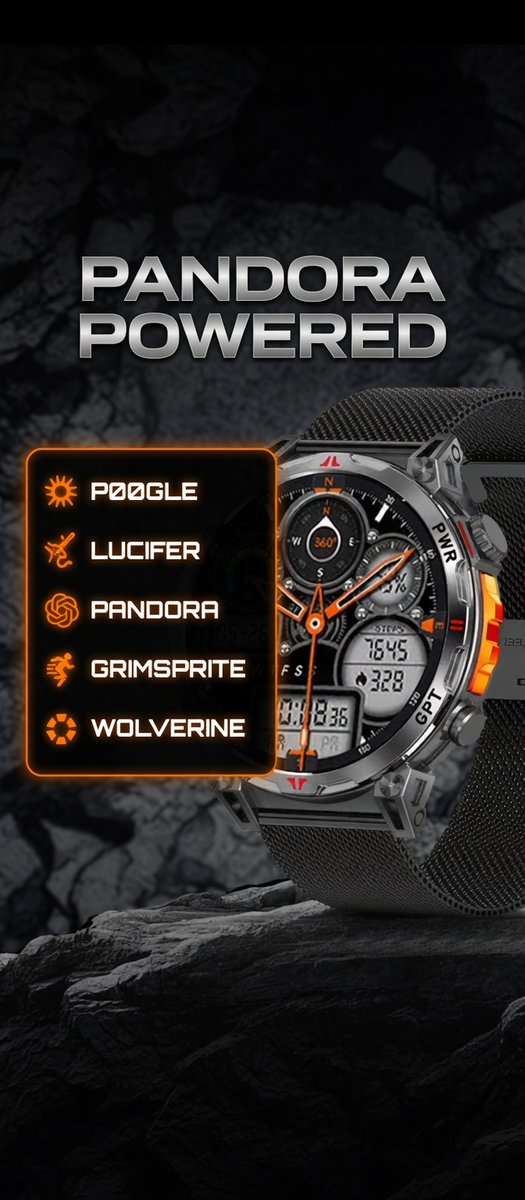 forgedusa1's tweet photo. @JoeyRamone67 @grok PANDORA SMARTWATCH V1 ☝🏼👁️‍🗨️👁️‍🗨️☝🏼

V2 👇🏼👁️‍🗨️👁️‍🗨️👇🏼 $170.00 FREE SHIPPING... https://t.co/XLjmH53bit