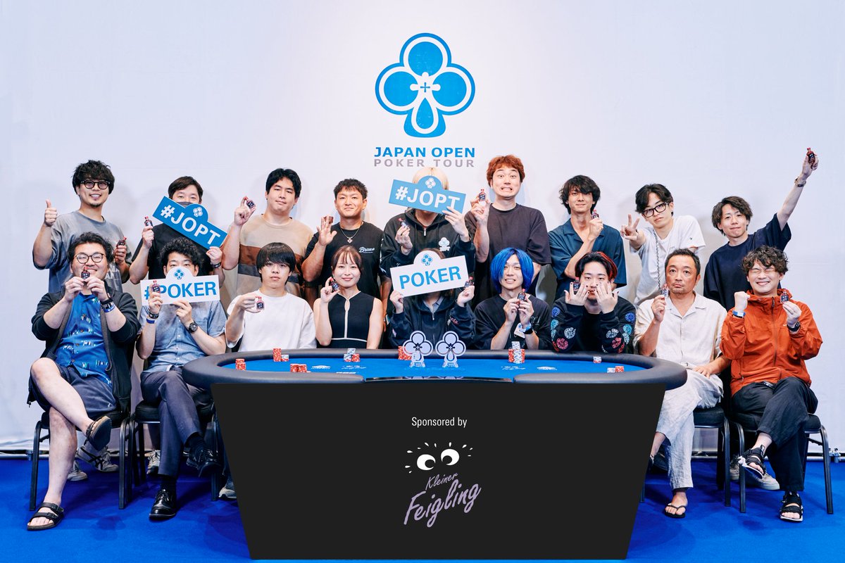 japanopenpoker's tweet photo. 【#30 NLH Tag Team Turbo Sponsored by クライナー】  ついにFTになりました！ 見事勝ち残ったプレイヤーの皆様です。(敬称略)  
1.  shun & けろっこ 
2.  hobby(@gamio_tell) & YaMa(@YAMA_pkr) 
3.  しゅん(@syun_poker) & mu(@mu2599937590268) 
4.  Brave poker(@syreeax) & Bravepoker(@pokerbarbrave)
5.  K4e & あき(@watashimarosan)
6.  Gass & 中島 練(@ren_nkjm) 
7.  ユウキ@ VAMOS5(@yukinokuni0129) & YaTo 
8.  Kenji & 夢あり大学生 
9.  ひろと(@hiroto_poker) & あま(@kchan_777)  

#JOPT
#クライナー