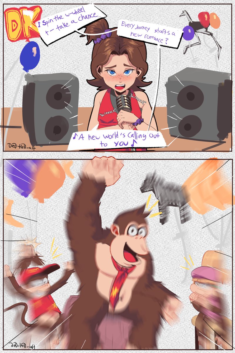 DeDHeD_art's tweet photo. Happy Anniversary to Donkey Kong Bananza! https://t.co/1JgYMi3CXr