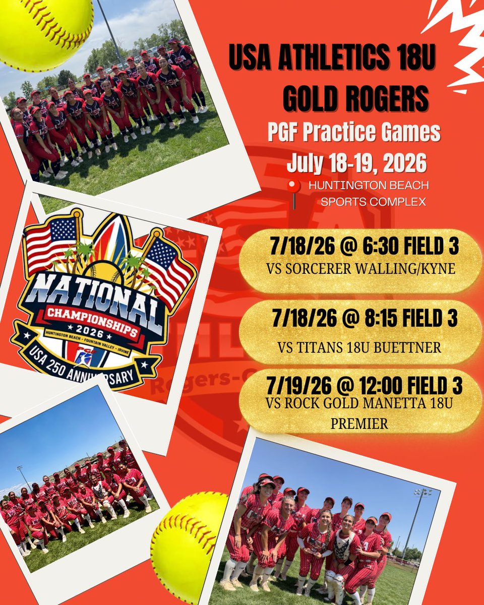 bellag2027's tweet photo. PGF 2026
Let’s do this! 
.
@usaathletics18g @VictoriaHayward @CarliCutler13 @gahrsoftball 
.
#lfg #2027rhp #weareusaathletics https://t.co/64gwACMNPx