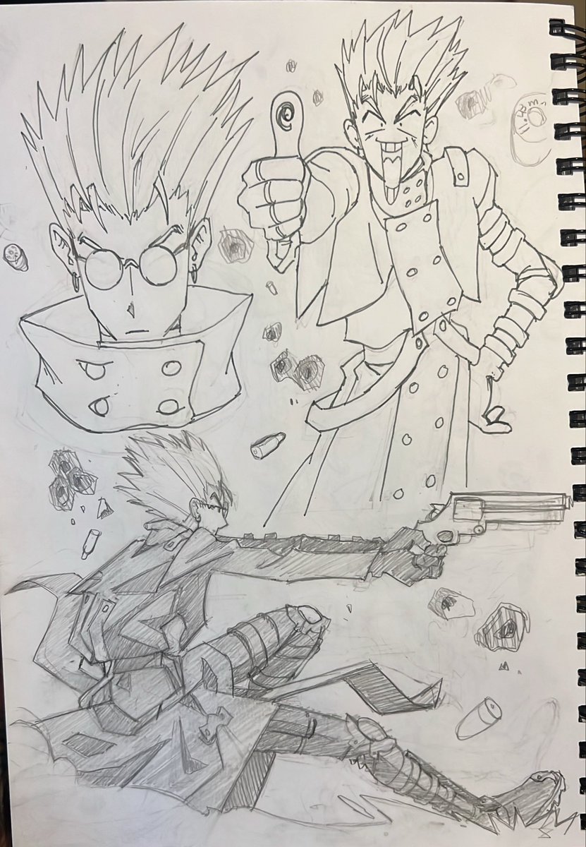 marcelmeira_'s tweet photo. Matei a vontade de desenhar #trigun https://t.co/n1jLxMXg1O