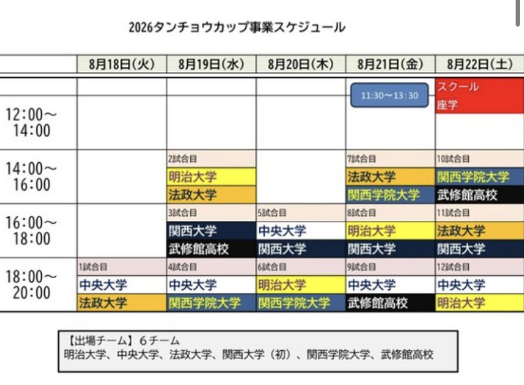 kushiro_sports's tweet photo. ＼ #くしろタンチョウカップ2026
アイスホッケー交流戦日程公開🏒／
 
関東、関西の大学等の6チームによる交流戦とスクールが開催🏒
今年は関西大学が初めての参加✨️
夏のアイスホッケー交流戦を盛り上げます🔥
ぜひご観戦下さい👍

 ※ポスター作成中
#釧路市 #ユタカアイスアリーナくしろ https://t.co/z3PNaYO3th