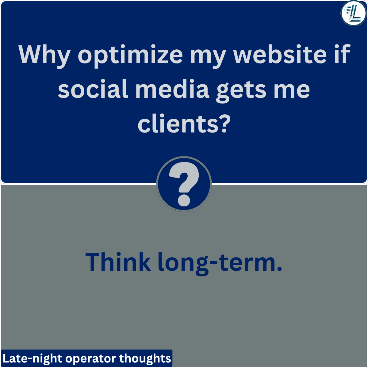 luqnova's tweet photo. "Social media already gets me clients."

That's great.
But where do people go before they trust you?

Usually your website.

Social media starts the conversation.
A great website helps finish it.
The two work better together.

#WebDesign #WixStudio #BusinessGrowth #Luqnova https://t.co/KZMVEi9I9q
