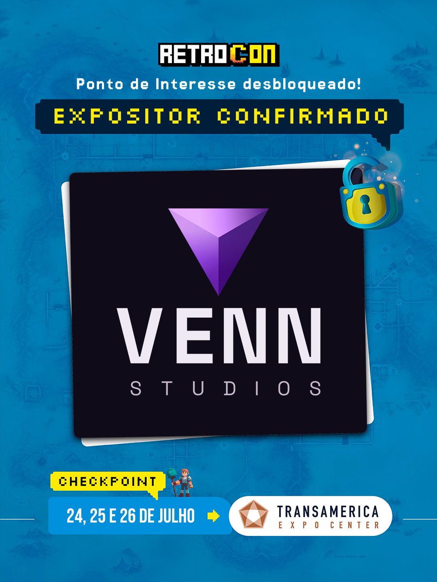 WeVennStudios's tweet photo. Confirmadíssimos para a @retroconoficial 2026. Estaremos lá com @DarkFIsland @RogueReignsGame @PlayParadoxical, @Akihit_o, o Kojima brasileiro, e também com o nosso dragão e tvs de tubo.
24-26 de Julho no Transamerica Expo Center em São Paulo!
#retro #gamedev #gamestudio #booth
https://t.co/D5O72Qs2M4