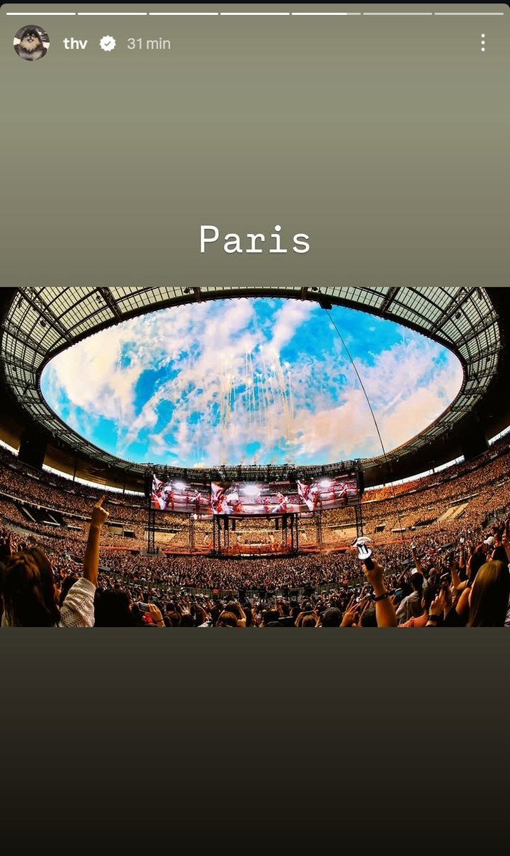taehyvngpics's tweet photo. Taehyung via ig stories 🌟

"Paris." https://t.co/SlFgyFIMiW