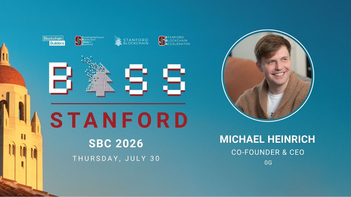StanfordSBA's tweet photo. 🚨BASS Speaker Announcement🚨
@michaelh_0g Co-founder &amp; CEO of @0G_labs https://t.co/O9JgsNzSUJ