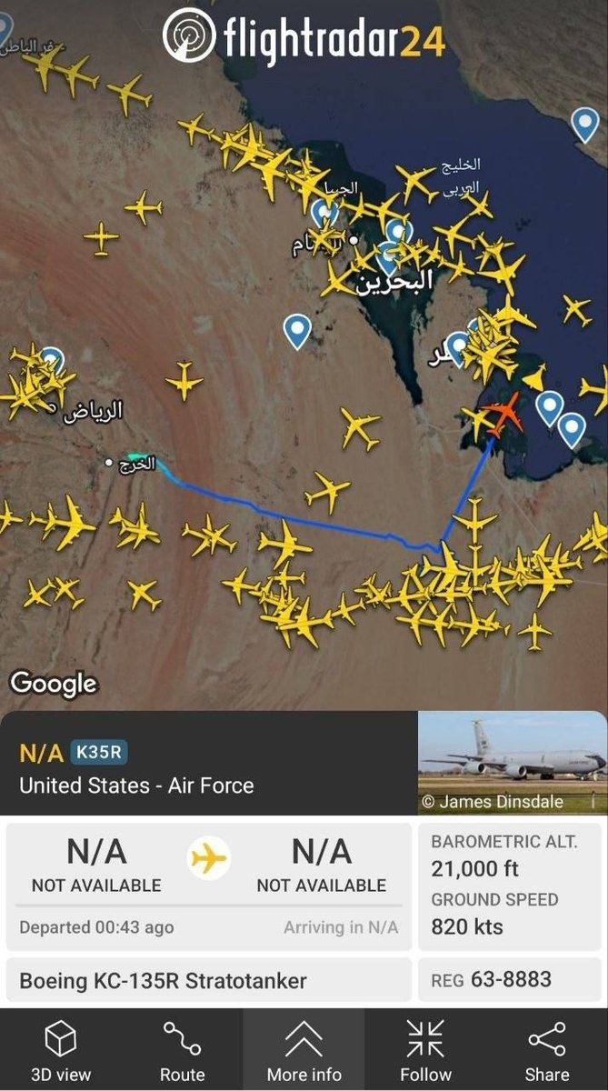 Su_35m's tweet photo. عاجل ⚡ ⚡

تم قصف قاعدة  الخرج في السعودية  بعد خروج طائرات تزود بالوقود منها. https://t.co/EjwWTAh3VU