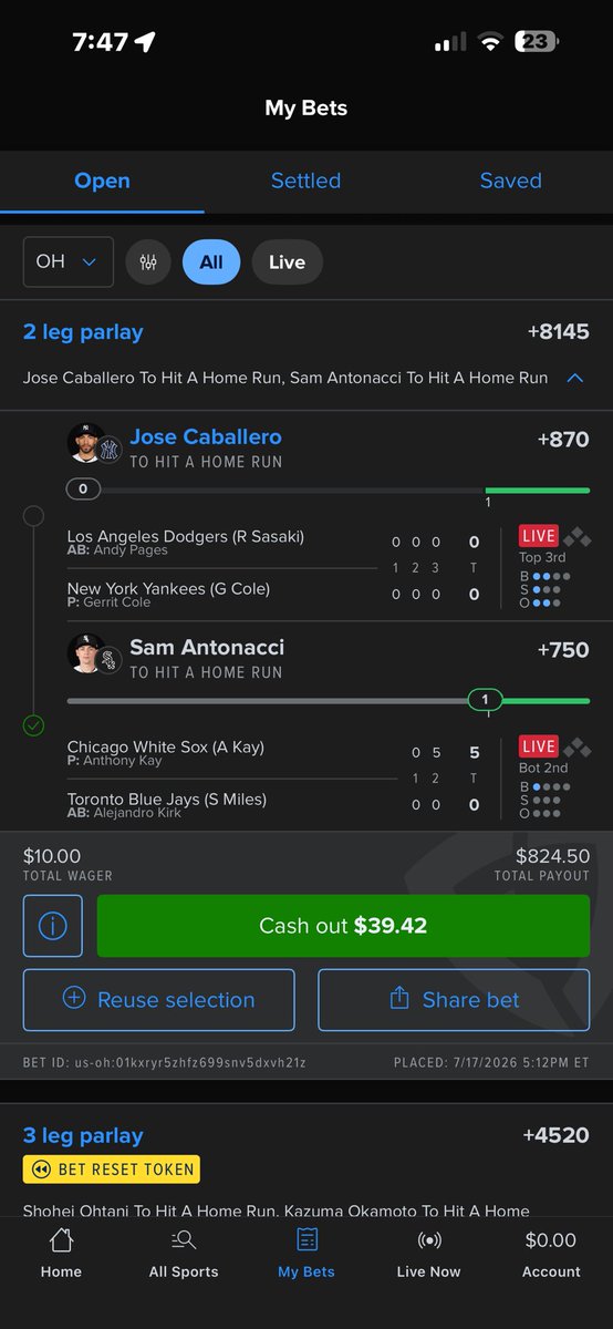 NoSweatSlips_'s tweet photo. @MLBHR Let’s go Cabellero!!! https://t.co/VEfBW6x2ZO