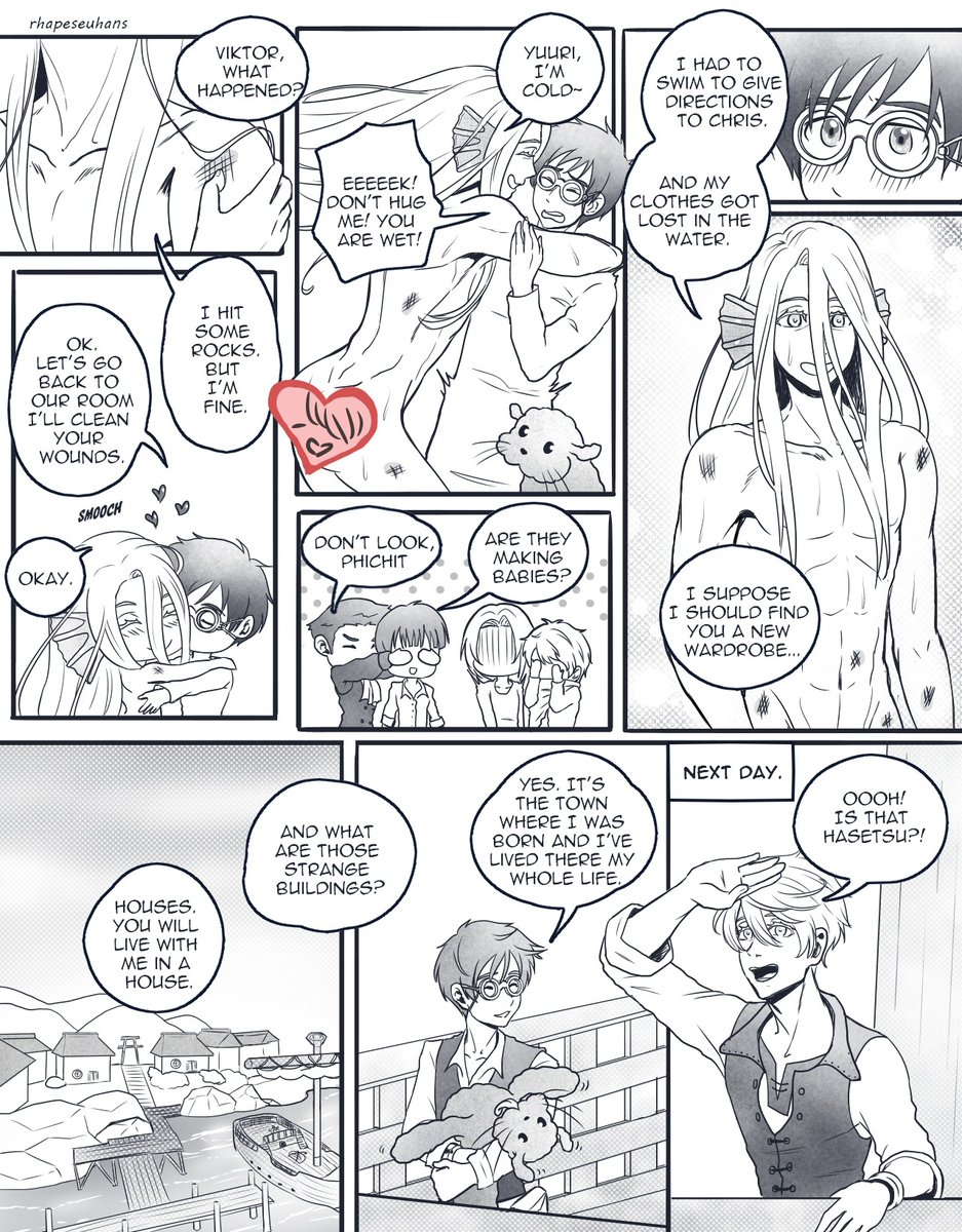 RhapeSeuhans's tweet photo. 48, 49, 50, 51/61  
Between You and Me and the Sea 🧜‍♂️💖
[My lvl5 patrons have access to the uncensored version]    #yoi #yurionice #mermay #mermanau #viktuuri #victuri https://t.co/zHkT80fJtw