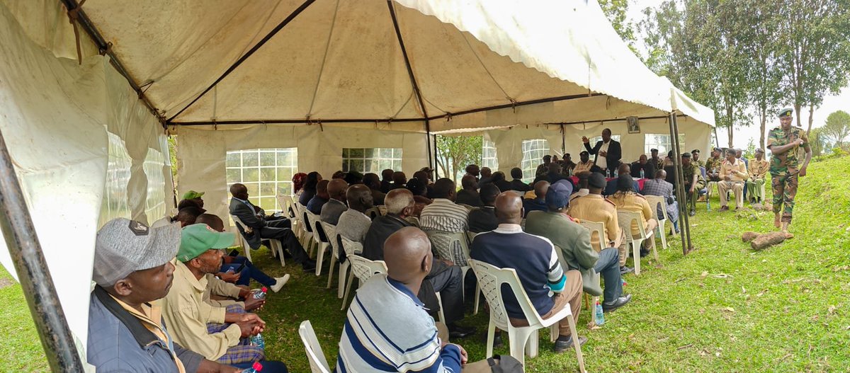 KeForestService's tweet photo. KFS Champions Community-Led Conservation Through Sustainable Forest-Based Livelihoods

The Kenya Forest Service (KFS) has reaffirmed its commitment to strengthening community-led forest conservation through the sustainable, non-consumptive use of forest resources during an inaugural engagement with communities living around the Tinderet Forest ecosystem.

The engagement laid the foundation for a collaborative initiative that seeks to enhance forest conservation while improving livelihoods through ecotourism, camping, hiking, conservation sports and other nature-based enterprises that generate income without compromising the integrity of the forest.

Speaking during the meeting, Chief Conservator of Forests Mr. Alex Lemarkoko emphasized that communities remain central to the success of sustainable forest management.

 "Communities are our greatest partners in conservation. By investing in sustainable, non-consumptive forest enterprises, we can safeguard our forests while creating jobs, improving livelihoods and building resilient local economies," said the CCF.

He called on all stakeholders to work together in unlocking the ecological and economic potential of the Tinderet Forest landscape for the benefit of both present and future generations.

Community representative Mr. Moses Lelan thanked the Chief Conservator for honouring the community's invitation and reaffirmed the community's commitment to partnering with KFS in advancing sustainable forest conservation and livelihood improvement.

The engagement was attended by North Rift Regional Forest Conservator Mr. David Rono, Mau Regional Forest Conservator Mr. Dennis Kerengo, County Forest Conservators from Nandi and Kericho, representatives of the National Government Administrative Officers (NGAO), Community Forest Associations and other conservation stakeholders.