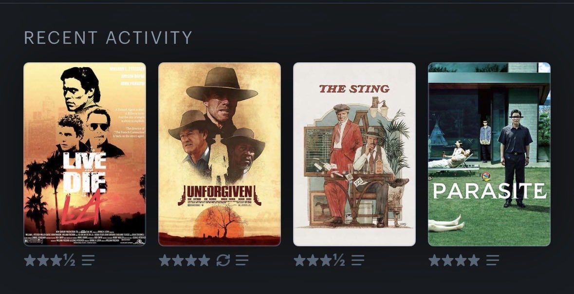 ben64727372's tweet photo. @letterboxd Only the two films this week https://t.co/YpAYd06472
