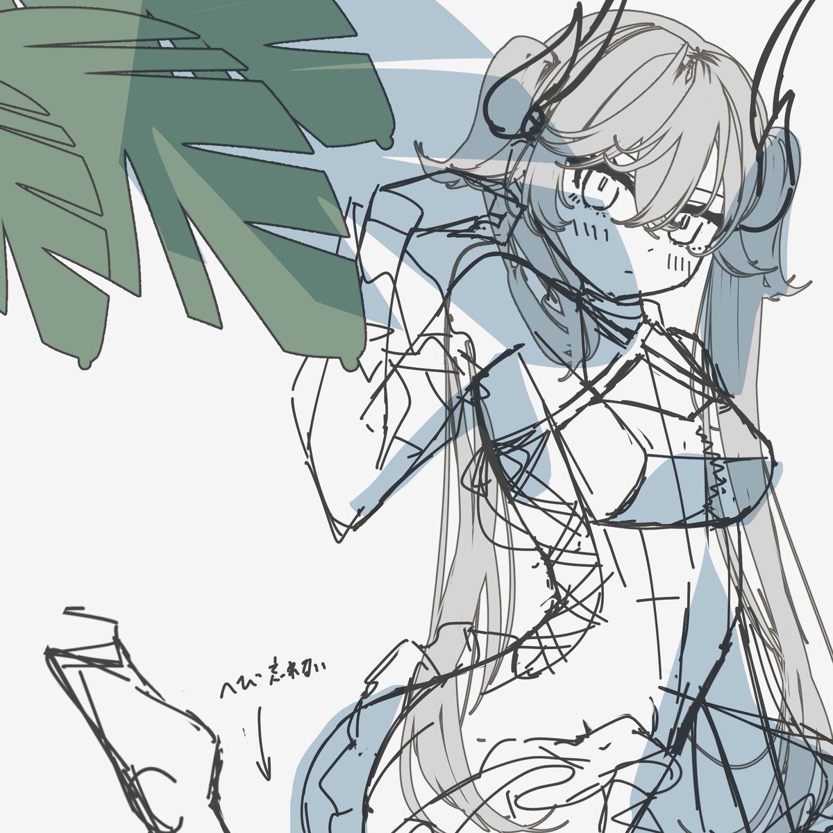 UIMIU_110's tweet photo. WIP
リリスこんな水着きるのかな？？ https://t.co/VY7hjAhbUu