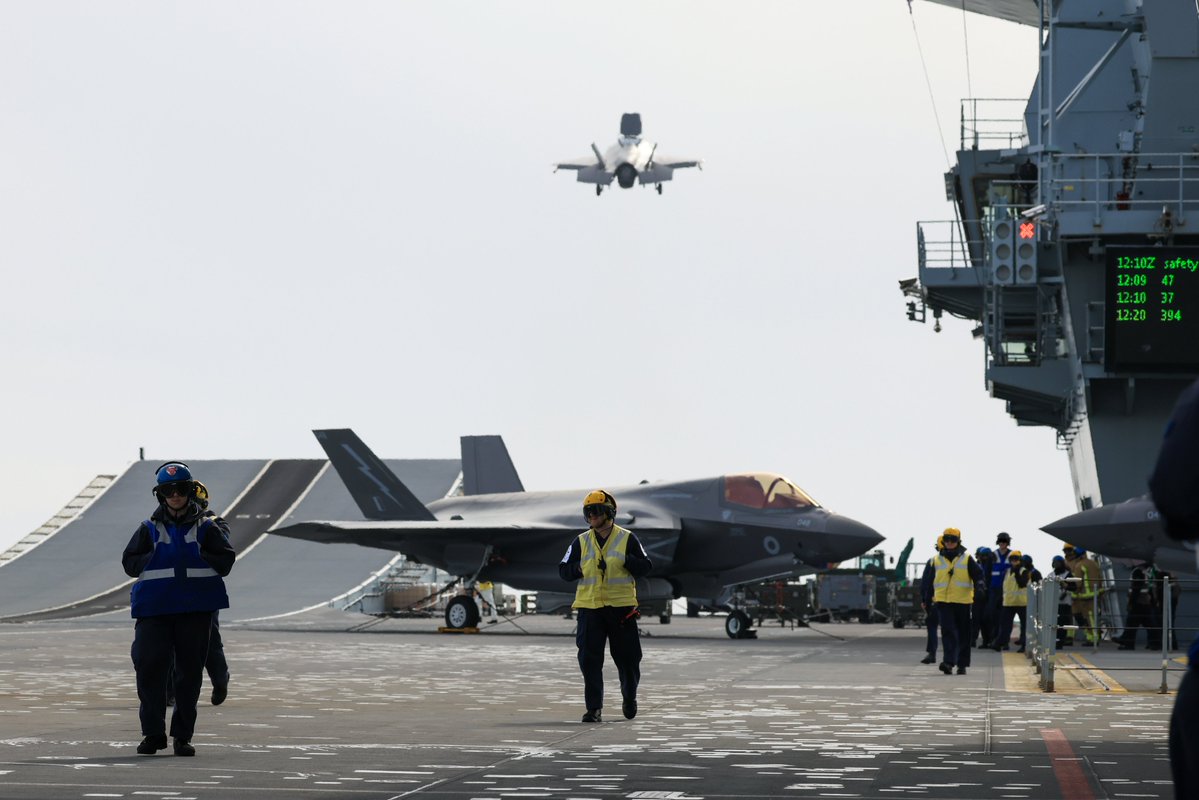 JFCNorfolk's tweet photo. Fired up for the week ahead! 🔥

Neptune Strike 🔱is full steam ahead, and with a busy 3 days of activity complete, the UK Carrier Strike Group 🇬🇧 is ready for whatever lies ahead! 

Neptune Strike 26 takes place from 17-23 July and brings together Allied maritime, air, land and multinational forces to strengthen the Alliance’s ability to integrate and command forces for multi-domain operations under a unified operational framework.

#WeAreNATO  #ArcticSentry #NeptuneStrike
@COMUKCSG | @UKNATO | @DefenceOps | @DefenceHQ | @RoyalNavy | @UKCDS_MOD | @GenGJenkinsRM | @smrmoorhouse | @SHAPE_NATO | @NATOJFCBS | @JFC_Naples | @STRIKFORNATO | @NATO_MARCOM | @NATO_AIRCOM | @IcelandNATO | @MFAIceland | @HMSPWLS | @RFATidespring