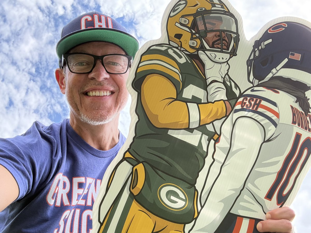 talleybrand's tweet photo. I did it. Meet STRANGLEHOLD. 

A 36-inch tall, full-body Luther Burden fan art display expressing exactly how Bears fans feel about "that team."

There are only 50 numbered 2026 First Editions.
And I’m giving every last one of them away.

Six can be won. The rest can be earned.

Talley Brand has grown because Bears fans wear the stuff, post it and tell another Bears fan. I don’t buy ads. I’d rather put that effort right here and give back to the people helping grow this thing.

To enter, follow @talleybrand and share this post.
That’s it.

I’ll give one away every few weeks until the first Bears/Packers game in Week 5.

Now, I know a certain kind of meatball is looking at this and thinking, “I’m not leaving it to chance.”

Fair. It’s the offseason. And new Talley Brand gear dropped today. So it's the perfect time to prep for "Da Year!"

Buy $200 in FGB wearable disdain and you earn one. FREE. No discount code. I’ll just send it to you.

You take care of Talley Brand. I take care of you.

#FGB https://t.co/OOGvuarqYz