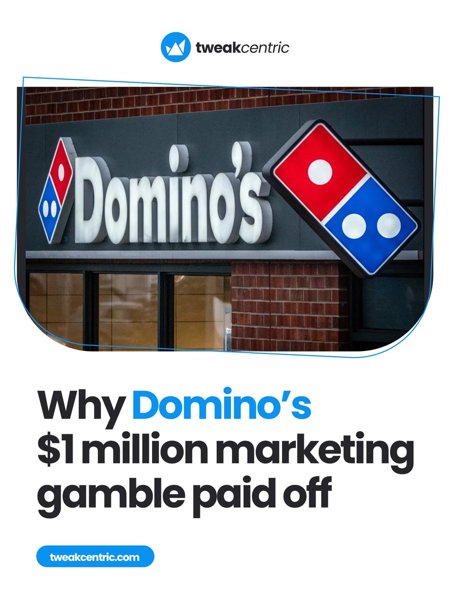 TweakCentric's tweet photo. Domino’s just showed everyone how to do ""moment marketing"" right.

They promised $1 million in free pizza if a US player got kicked out of a game.

It actually happened. The internet exploded.

Drop your comment below.👇

#TweakCentric #FIFA2026 #MarketingRisks https://t.co/XLY6CUUe32