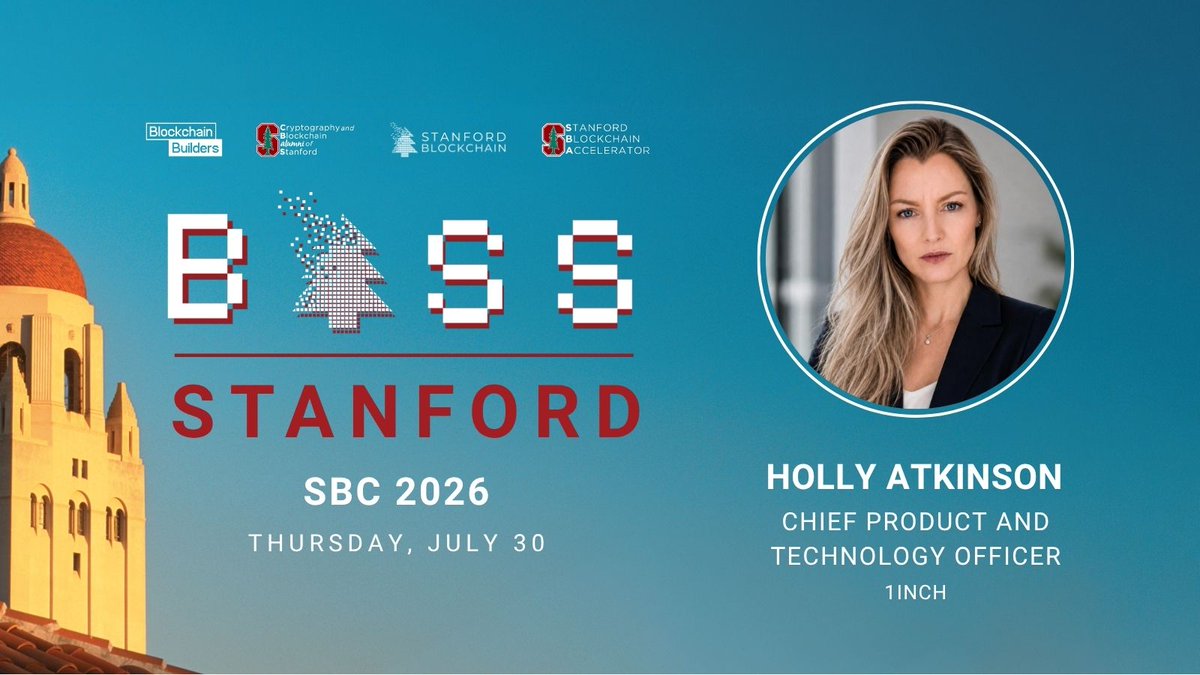 StanfordSBA's tweet photo. 🚨BASS Speaker Announcement🚨
@holdoesdev Chief Product and Technology Officer of @1inch https://t.co/N3J3X1KMuX