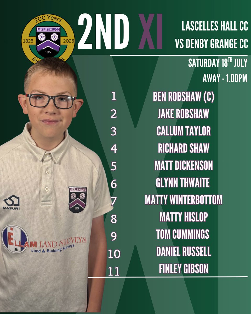 hall_1825's tweet photo. On tomorrow's menu we have the 1st XI at some against Shelley CC, and the 2s away at Denby Grange CC 🏏

Let's keep the momentum going 💪

#Cricket #LascellesHall #Yorkshire #YorkshireCricket https://t.co/Xm54qBeq6N