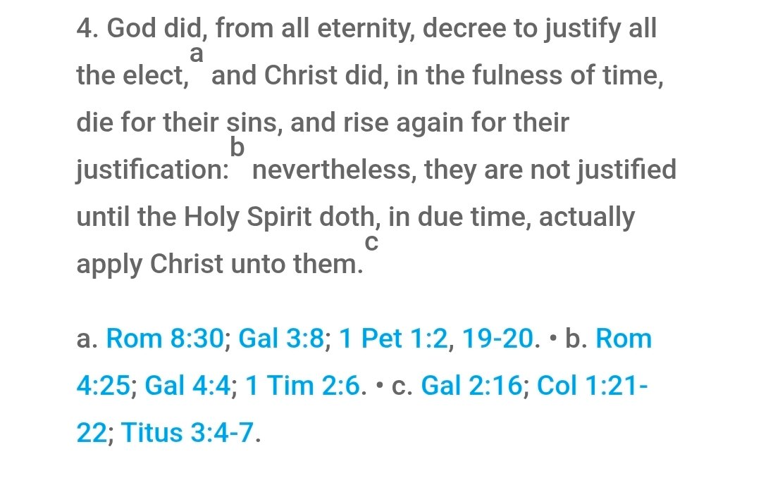 TheTruth114500's tweet photo. @SarahBeth2026 Union with Christ happens in time, calvinist agree;(see photo)

But that does not remove the fact the He predestined us to be in Him

whom he did predestinate, them he also called: and whom he called, them he also justified: and whom he justified, them he also glorified. Rom 8:30 https://t.co/imwwhSpUT0