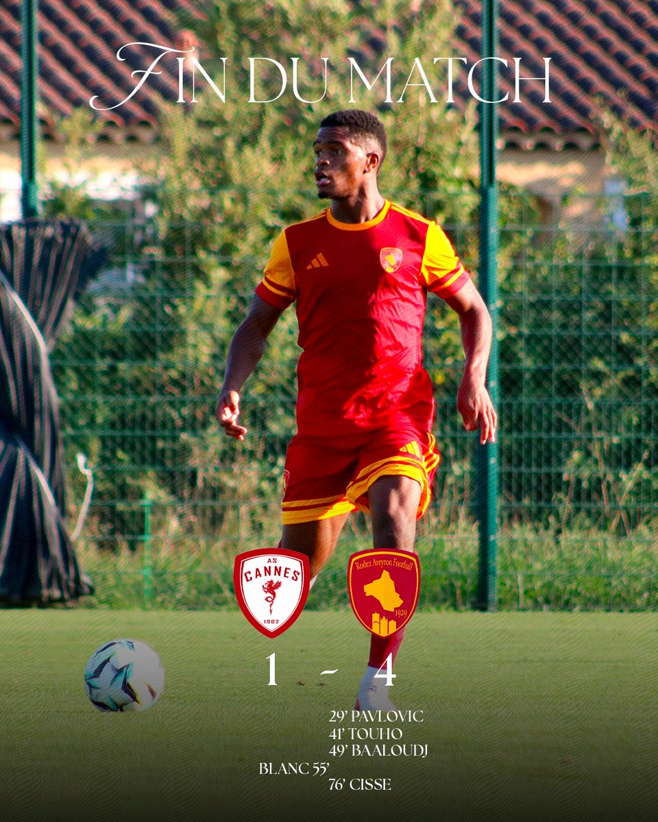 Bewww_Foot's tweet photo. TERMINÉ !
Rodez Aveyron Foot bat largement l’AS Cannes (1-4).
#RAFASC https://t.co/9LbOfu9gDS