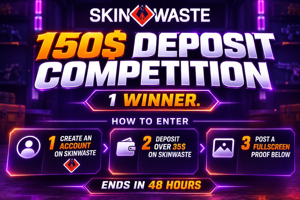Snugtoes_'s tweet photo. 💸150$ SKINWASTE COMP💸

Deposit over 35$ on:
https://t.co/iGf73MazgK 
(fullscreen proof below + username + recent date)

🐱Ends in 48 Hours🐱 https://t.co/SHn7aZuiY8