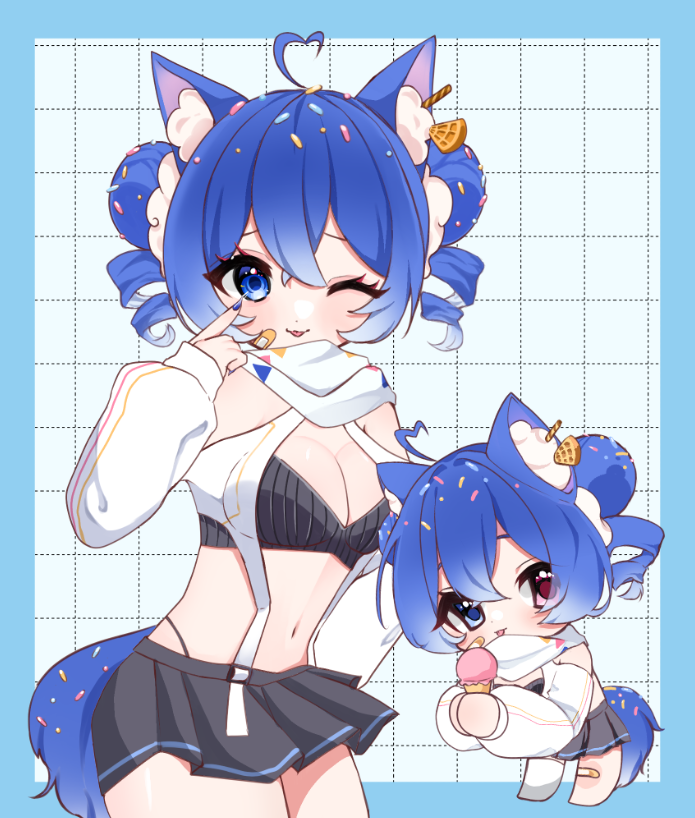ao123450's tweet photo. #skeb　リクエストありがとうございました🍨💙 https://t.co/KH29DAvBtb