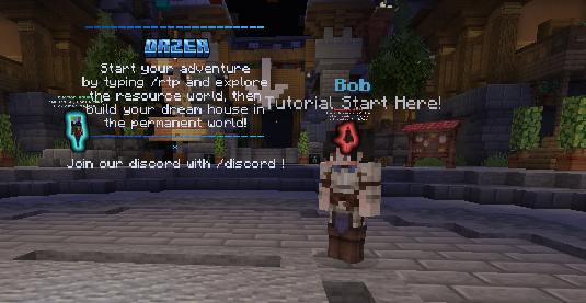 Orzeamc's tweet photo. What's new with Orzea? A new end game boss! The boss can only be summoned in the Nether. Defeat it for a chance to obtain a brand new armor set and powerful weapons, stronger than Netherite! We also have some tutorial NPCs at spawn too! Come check it out! https://t.co/vzHO7Amrh0 https://t.co/5Cp0EN1VPw
