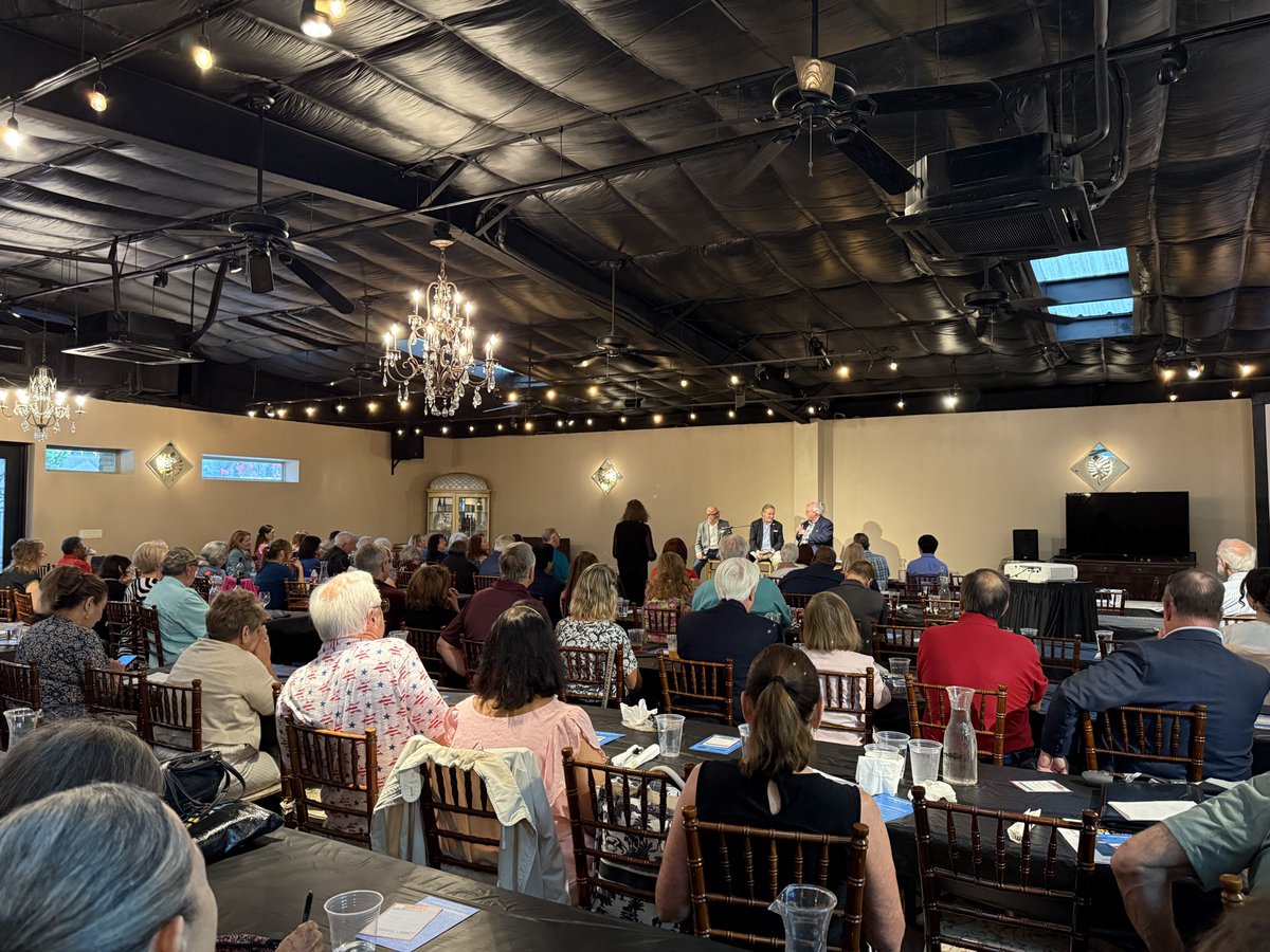 TeamBettencourt's tweet photo. Great Voter Integrity Discussion last night with Senator @SenBryanHughes, "Uncle Paul", and @ChadEnnisTX at the @honestelections with @TPPatriots, @Heritage_Action, @TPPF, @JoseMelendezTX, @bekabrown93, @The_ACRU.

Sen. Hughes and I spoke of our experiences passing landmark Voter Integrity bills, anti-DEI legislation and a lot more through the Senate State Affairs Committee of which he is Chair. We talked about my Local Government Committee Housing Affordability bills we both passed, Record Property Tax Homestead Exemptions, and my bills removing a corrupt Election Administration Office by Replacing it with Elected Officials in Harris County. 

Great interview, great crowd, and excellent questions!
Glad to see Rep @ValoreeforTexas, @NormaJeter,  @GailStanart and @StanStanart, who is running for state Rep and so many others. Thanks to the Sponsors! #txlege

PS: Listen to Chairman Hughes and I discuss Voter Integrity issues at 5:20pm on 700am or https://t.co/Df3w4LYRTq