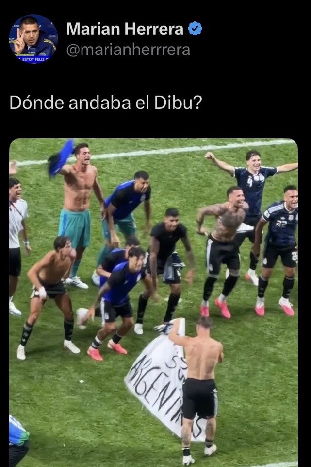 Tendencias_Argy's tweet photo. “Gordo puto”

Por qué el periodista kirchnerista Mariano Herrera, con cara de violon, se puso a operar contra la Selección Argentina cuando faltan tan solo 48 horas para la final del Mundial https://t.co/3LiWZxfQXW