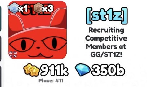 clanst1z's tweet photo. Top 11 AGAIN! ππ₯³
We are continuing to get better every battle going for c0ld soon. π₯ΊβοΈ
We are going to have pretty limited spots so only looking for the best grinders! #petsim #roblox
If you are interested in joining apply in our discord server!
https://t.co/t8HWXMNrFx https://t.co/OHCICFfOuY