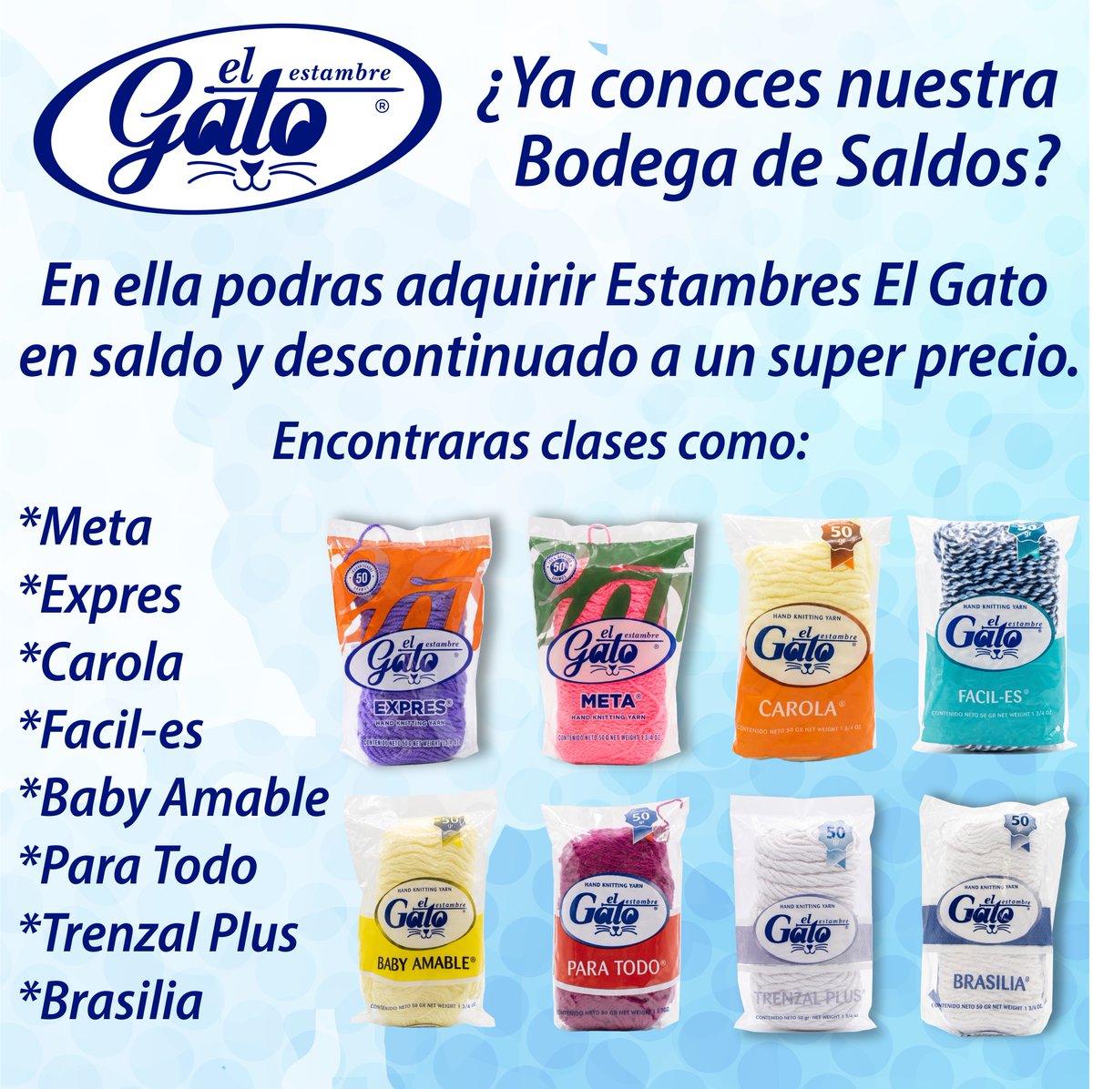 EstambreElGato's tweet photo. ¡Visita nuestra Bodega de Saldos COLOMER! 🧶✨
Encuentra una gran variedad de estambres, hilo industrial y subproductos de fibra de alta calidad a precios increíbles. Contamos con saldo y descontinuado ideal para tus proyectos.
#Colomer #HiloIndustrial #Estambreelgato https://t.co/sVN655gqi2