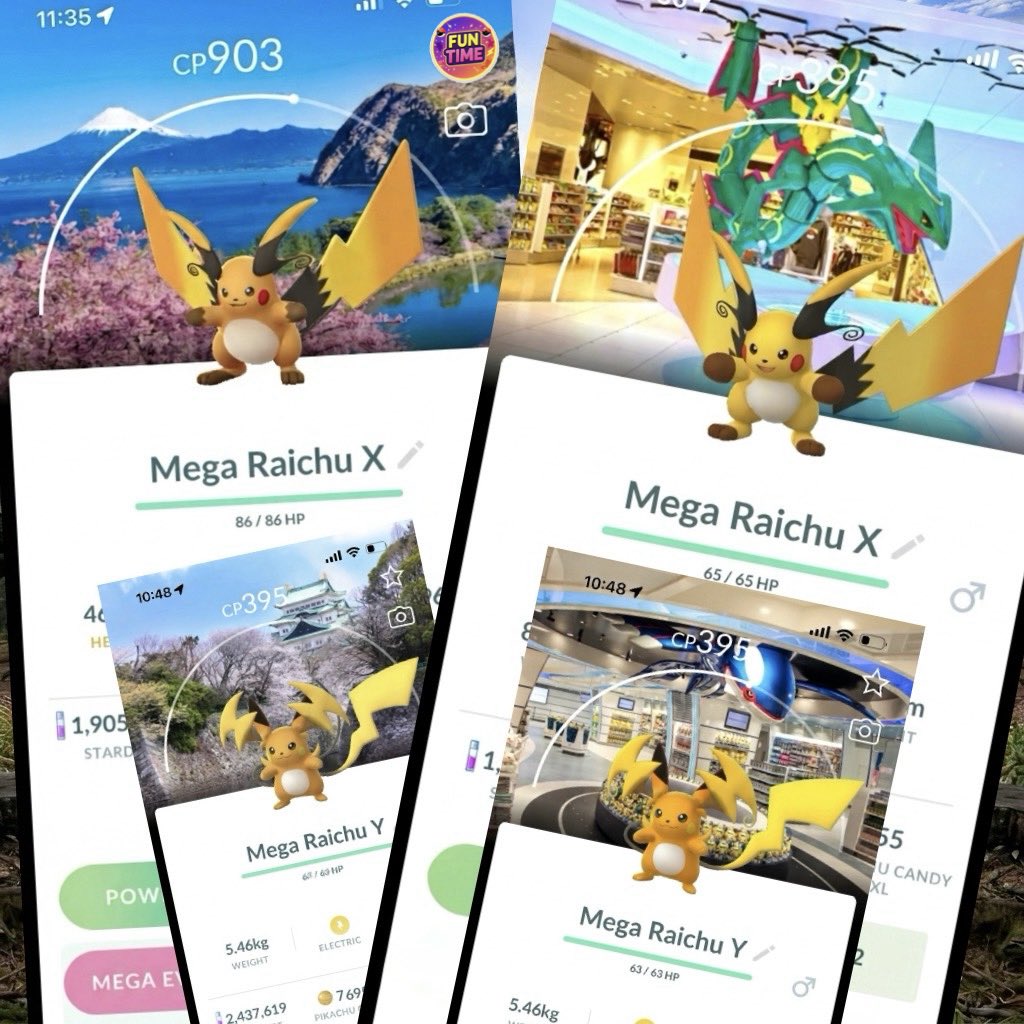 FunTimequ6's tweet photo. ⏰ ¡Solo faltan horas para que comience el Día de Super Mega Raids de Raichu en Oceanía! ⚡

✨ Será el debut de Mega Raichu X y Mega Raichu Y en Pokémon GO.

📅 18 de julio
🕑 De 2:00 p. m. a 5:00 p. m. (hora local)

💬 ¡Comenta cuál es tu Raichu favorito para megaevolucionar y https://t.co/ccx4khIqS0