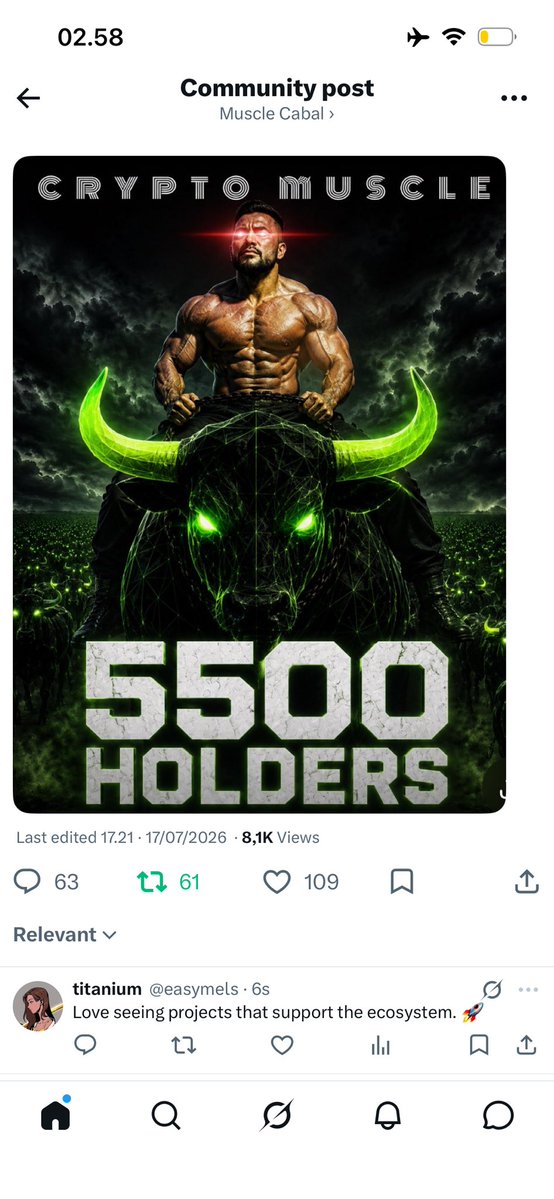easymels's tweet photo. @thedeiacrypto @cryptomusclejoe https://t.co/Mx0afNNYee