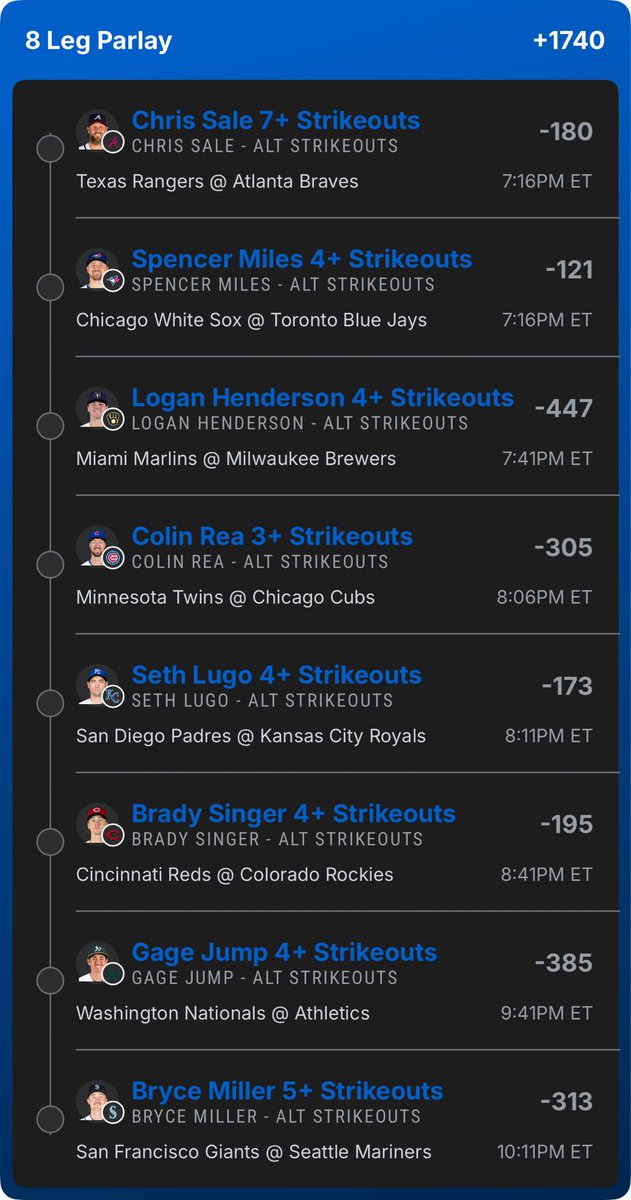 LeptoSoftware's tweet photo. Strikeout Slip…⛽️🔥
@Playbook
#strikeout #homerun #parlay #Gambling𝕏 #GamblingX #MLBBetting #MLBTwitter #MLB #mlb https://t.co/OrDONfOji8