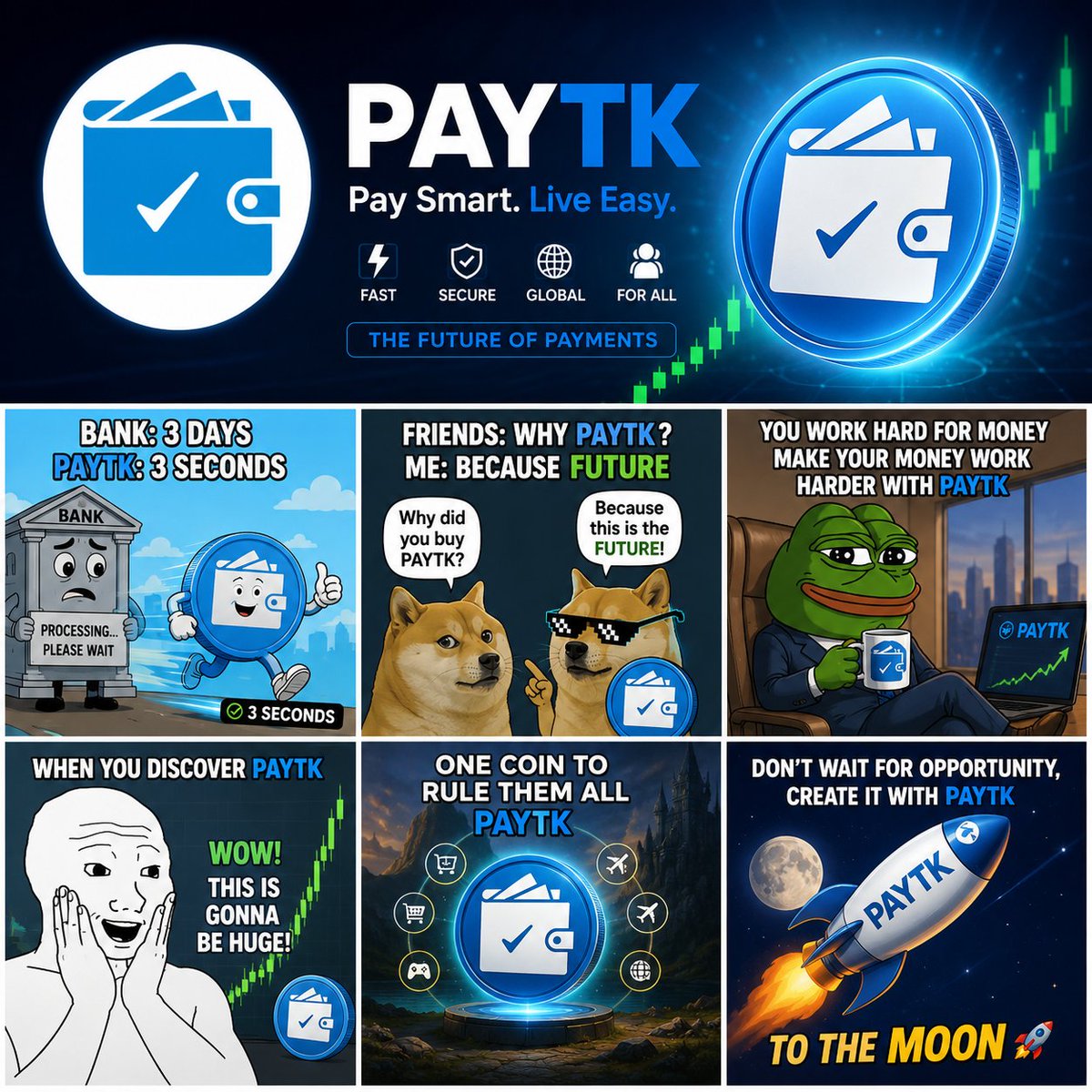 PAYTKbd's tweet photo. Now is your golden opportunity to stack tokens 🚀
PAYTK is gaining momentum — its market cap is on the rise. 📈🔥

https://t.co/FlvD1hyNKI
#coin #token https://t.co/IoerRXLoL0