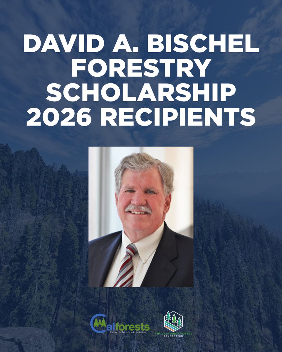 CalForests's tweet photo. Congratulations to the 2026 David A. Bischel Scholarship recipients, Alana Black (Cal Poly Humboldt) and Matthew Anderson (Cal Poly SLO)! 🏆🌲

#Calforests #ForestryScholarship #ForestryStudents #SustainableForestry #ForestLeadership https://t.co/lEEdR2z5QV