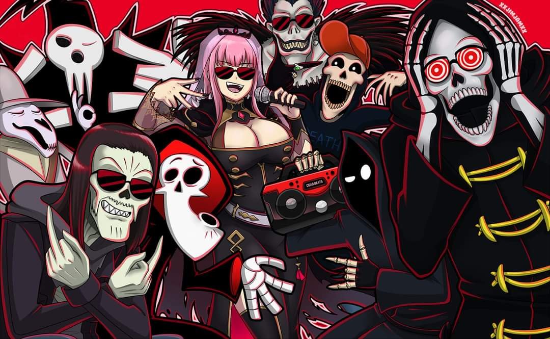 Arian_JL2's tweet photo. @moricalliope Mori and the shinigami gang https://t.co/uD0WzqcVp6