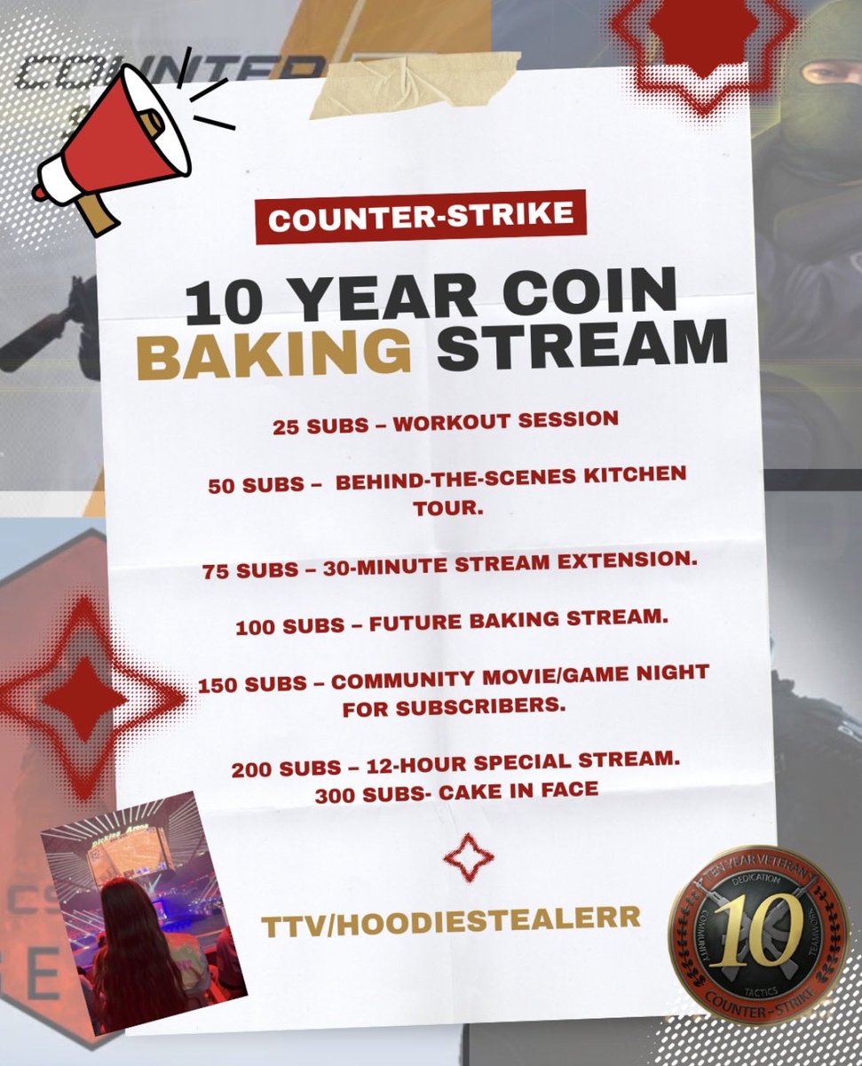 hoodiestealer's tweet photo. BAKING STREAM TO CELEBRATE 10 YEARS! 🥳🎊 https://t.co/8IUzjvL48I https://t.co/oHz3GTeU8a