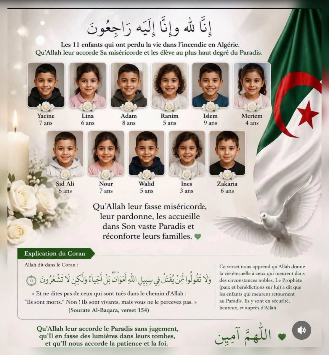 kreklaoui's tweet photo. حين يتعلّق الأمر بالأطفال، يصبح الحزن لغةً يفهمها الجميع. قلوبنا اليوم مع الجزائر وأهلها في هذا المصاب الأليم. رحم الله الأطفال الأبرياء، وشفى المصابين، وألهم ذويهم الصبر والسلوان.

🇩🇿❤️

#الجزائر #أطفال_الجزائر #كلنا_الجزائر #Algeria #PrayForAlgeria https://t.co/s6v1gcUHnu